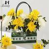 Bolsa de mano impermeable de PVC para empaquetar flores del Festival Qingming para salidas, barrido de tumbas, memorial de tumbas, bolsa para arreglo floral de crisantemos