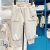 Versão coreana de roupas infantis uma geração de inverno bebê Ollie veludo acolchoado calças esportivas casuais calças quentes calças masculinas e femininas