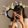 Diadema de pelo con diseño de monstruo pequeño y adorable Twister para otoño e invierno, accesorio para el cabello antideslizante y divertido para mujer.
