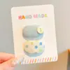 Presilha infantil para franja lateral, presilha de jacaré colorida com bolinhas para meninas, grampo para arrumar cabelos soltos na parte de trás da cabeça