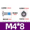 Acero Inoxidable 304 Pegados Antideslizantes Cabeza Hexagonal Tornillos para Máquina de Cable M3-M8 Fijos de Punto Antiaflojamiento Tornillos con Pegamento