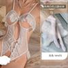 Lencería Sexy Soportes de Acero Levanta Pecho Pequeño Chaleco de Encaje Grande Tentación Provocación Transparente Mono Pijama Mujer