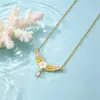 Colar de Cobre Banhado a Ouro com Zircônia, Corrente de Clavícula Feminina com Anel Duplo Cravejado de Diamantes, Design de Nicho, Joia Prateada Estilo Minimalista