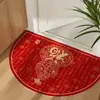 Capacho de Entrada Ano do Cavalo, Capacho de Entrada em PVC Estilo Chinês com Laços de Seda para Uso Doméstico 2026, Modelo Novo, Capacho Personalizável e Resistente a Manchas