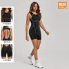Mono de Color Contrastante con Costuras Tridimensionales Ajustado Traje Deportivo de Fitness Espalda Hermosa Alta Elasticidad Todo en Uno Traje de Yoga 11501