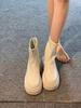 Botas Elásticas Pequenas de Salto Altíssimo, Botas Motociclista com Aumento de Altura, Novas 2025, Botas Plataforma de Sola Grossa, Sapatos Femininos