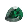 Gema Artificial Forma de Pera Zirconio Verde Cara de Piedra Desnuda Zirconio Verde Forma de Gota Cz Gema Esmeralda Sintética