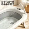 Tina de Baño para Bebé con Sensor de Temperatura Uso en Casa Plegable Antideslizante Tina de Baño para Bebé Puede Sentarse y Acostarse Tina de Baño Ampliada para Niños
