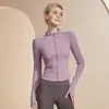 Roupas de corrida Pilates gola alta zíper roupas fitness jaqueta roupas de yoga camiseta justa manga longa esportiva treino de corrida