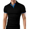 2024 Comercio electrónico transfronterizo europeo y americano verano hombres casual de negocios camiseta de manga corta tops moda popular polo