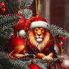 Nuevo Acrílico Plano Transfronterizo Mundo Animal Colgante Fiesta de Navidad Adorno para Árbol de Navidad