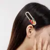 Grampo de Cabelo Fofo Estilo Coreano Cereja Presilha para Franja com Strass Grampo de Cabelo de Celebridade da Internet Grampo Superior Lateral Presilha de Bico de Pato Grampo de Cabelo para Meninas