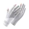 Guantes de Protección Solar para Mujer Verano Delgados para Ciclismo Protección UV Transpirables Sensación de Hielo Conducción Antideslizantes Dedos Descubiertos Pantalla Táctil Xinji L01Z