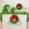 Nuevos Adornos de Árbol de Navidad Verdes Inclinados Diseño de Escena Navideña Serie Grinch Guirnalda Decoraciones de Ratán