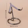 Enfeite de suporte em forma de coração de cristal, suporte de exibição de metal para esfera de cristal, base para espécime mineral de pedra bruta, suporte de pedra ornamental atacado