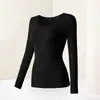 Conjunto de Ropa Interior Térmica de Manga Larga y Pantalón Largo con Ácido Hialurónico para Mujer, Conjunto de Ropa Interior Térmica de Alta Elasticidad para Otoño