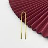 Cobre puro antigo chapéu em forma de U grampo de cabelo eletroforese chapeamento nupcial arco tipo grampo de cabelo diy hanfu grampo de cabelo niang embrulho flor passo a passo grampo de cabelo