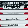 Amazon Transfronterizo Marco Portaplacas de Coche de Plástico ABS Estilo Europeo Negro Largo con Logo Imprimible