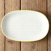 Prato de Peixe Oval Denier 12 polegadas Estilo Nórdico Cerâmica Esmaltada Louça Doméstica Prato Grande Prato para Peixe Cozido no Vapor