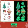 Adesivos de Natal que Brilham no Escuro, Adesivos de Tatuagem Coloridos, Essenciais para a Atmosfera Festiva, Fáceis de Aplicar e Iluminam sua Noite de Natal
