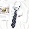 Camisa de mujer con corbata JK a rayas color vino tinto, estilo universitario, uniforme de estudiante japonés, azul DK, accesorios casuales para hombre
