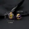 Prata 925 Banhada a Ouro Inlaid Piezoelétrico Ametista Dinheiro Pixiu Acessórios Feito à Mão DIY Joias Série Cristal Contas Espaçadoras