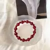 Pulsera de Doble Círculo Versátil de Nicho de Ágata Roja Natural del Mismo Estilo de Zhao Lusi Pulsera Xiu Me Deslumbrante Xiu Yan Suministro en Vivo