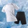 2026 Nuevo Traje Deportivo de Verano para Hombre Camiseta de Manga Corta Juvenil Secado Rápido Running Holgado Casual Ropa Deportiva Grande