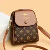 Bolsa de Celular Versátil Nova Deste Ano para Mulheres Moda Primavera e Verão 2025 Bolsa de Ombro com Textura Tendência Bolsa Transversal Estilo Retrô
