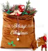 Bolsa Grande de Terciopelo Bordada de Santa Claus para Regalo de Navidad Mochila Decoración Navideña Bolsa para Empaquetar Regalos