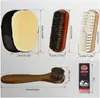 Comércio Exterior Transfronteiriço Atacado Conjunto de Escovas de Crina de Madeira de Faia Escova de Sapato Escova de Crina Lubrificação Polimento Limpeza Cuidados Escova de Cerdas Macias