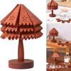 Posavasos de madera para mesa, posavasos con forma de árbol, adornos creativos para cafetería, posavasos de madera maciza antiescaldaduras.