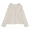 ALINDM Top de Tubo Rayado Talla Grande Camisola para Mujer 100kg Cardigan Delgado de Verano para Vestir por Capas