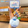 Llavero Colgante de Llavero de Punto Auténtico Popular Moda con Cuentas Muñeco de Dibujos Animados Pareja Cadena para Colgar Mochila Escolar Pequeño Regalo