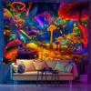 Tapiz Fluorescente UV Transfronterizo de Amazon Planeta Cósmico Planta Fondo Tela Dormitorio Cabecera Tapiz Decorativo