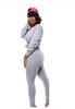 9631#2020 Traje deportivo de manga larga de color sólido para mujer, estilo europeo y americano, el más vendido de Amazon, para otoño e invierno.