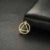 Anillo geométrico triangular de acero inoxidable chapado en oro de 18 quilates, colgante, accesorios de joyería para bricolaje, material al por mayor