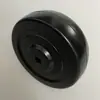 Roda de Borracha Média de 4 polegadas Rodízio Universal Preto TPR Carrinho de Compras Giratório