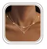 El Nuevo Set de Tres Piezas de Collar de 26 Letras Transfronterizo de Amazon es Moderno y Elegante, Cadena de Clavícula Multicapa, Versátil para el Uso Diario