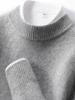 Suéter de Cachemira Grueso de Doble Hilo para Hombre de Cuello Alto Medio Holgado Color Sólido Suéter Interior de Punto Otoño e Invierno Nueva Camisa de Base para Negocios