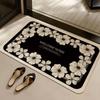 Alfombrilla de suelo de lodo de diatomeas de lujo de entrada francesa estilo fragancia pequeña alfombrilla de suelo para baño alfombrilla para puerta de entrada alfombrilla de pie absorbente de agua para inodoro