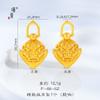 Tienda de Oro Jin Yan Mismo Estilo Oro Arena Diting Bestia Divina Rui Colgante Collar para Mujer Nicho Versátil Exquisito Cadena para Suéter de Lujo Ligero