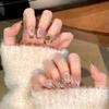 Unhas Usáveis Feitas à Mão, Estilo Desejo Puro, Menina Apimentada Olho de Gato Borboleta Nail Art de Boutique, Unhas Usáveis Finas em Formato de Cachorro, Unhas Postiças Atacado