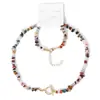 Europa e Estados Unidos transfronteiriço novas joias cor natural cascalho design de nicho estilo luxo leve conjunto de pulseira e colar feito à mão