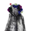 Nueva Diadema de Cabeza de Calavera para Halloween Velos de Encaje de Caléndula Europeos y Americanos Chal Diadema de Fiesta Tocado del Día de Muertos
