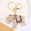 Popular Llavero de Elefante Tailandés Esmaltado con Pedrería, Llavero de Metal para Coche, Colgante para Mochila, Caja para Llaveros