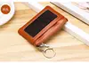 Cartera para Monedas de Piel de Vaca con Cremallera Porta Tarjetas Bolsa para Llaves Almacenamiento de Monedas Unisex Mayoreo