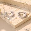 Aretes Niche Avanzados Geométricos Semicirculares con Hebilla para la Oreja Explosivos Simples Estilo Metal Lujo Ligero Diseño Versátil