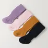 Leggings de algodón de grado A para bebé, estilo primavera y otoño, con textura retorcida, mallas de color liso, calcetines de rendimiento versátiles para el jardín de infantes