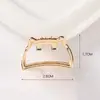 Pinza de pelo de metal estilo minimalista con forma de garra, accesorio para el cabello pequeño y mediano, adorno para el pelo coreano para la parte trasera de la cabeza con un toque de alta gama